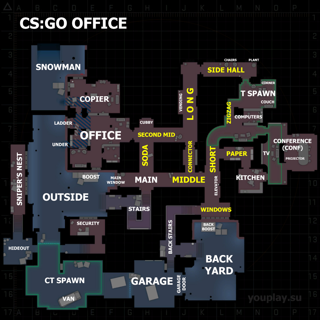 CSGO Office callouts